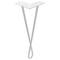 Table legs for desks cabinets furniture made of steel 2 rods 41 cm white 4-pack loop type