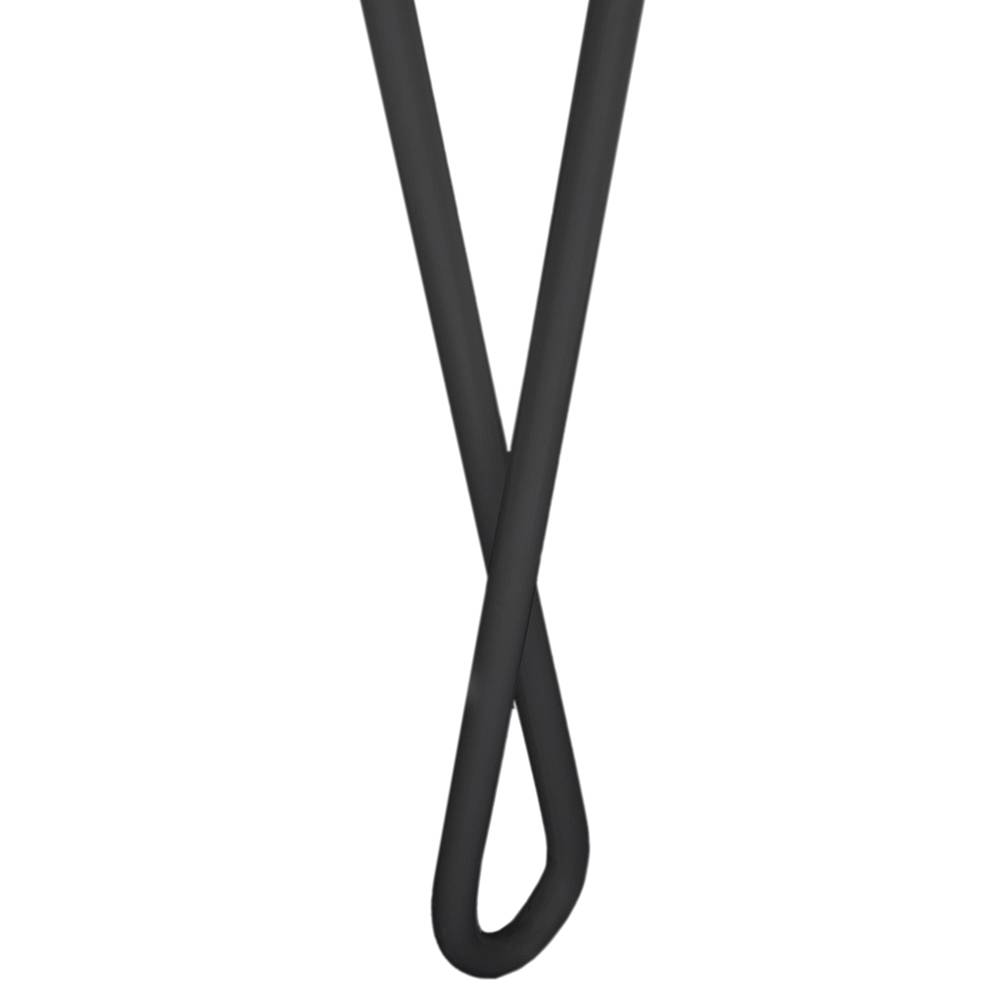 Peus per a taula i moble Potes en acer 2 varetes 41 cm negre 4-pack model bucle