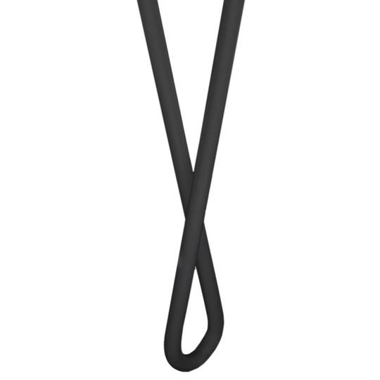 Peus per a taula i moble Potes en acer 2 varetes 41 cm negre 4-pack model bucle