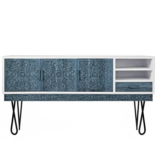 Peus per a taula i moble Potes en acer 2 varetes 41 cm negre 4-pack model bucle