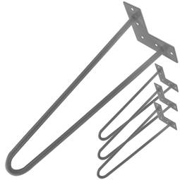 Table legs for desks cabinets furniture made of steel 2 rods 66 cm 4-pack