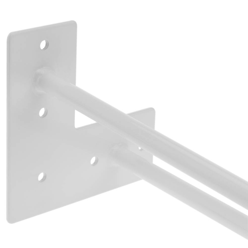 Tafel en meubelpoten Stalen poten 2 stangen 66 cm wit 4-pack