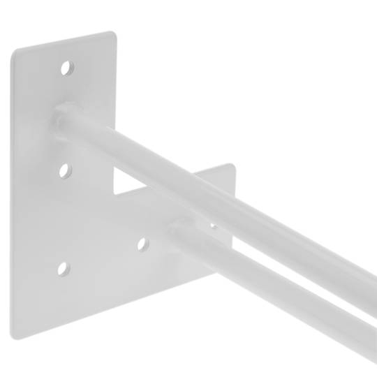 Tafel en meubelpoten Stalen poten 2 stangen 66 cm wit 4-pack