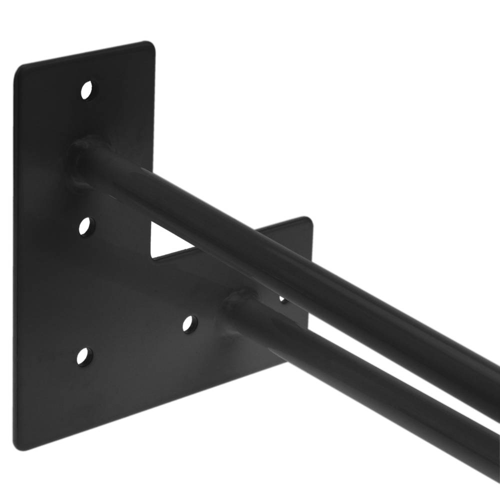 Table legs for desks cabinets furniture made of steel 2 rods 66 cm black 4-pack