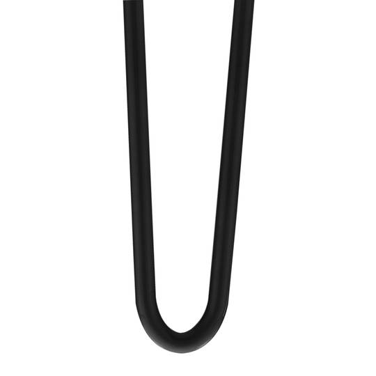 Pieds de table pour meubles et bureau en acier 2 tiges 66 cm noir 4-pack