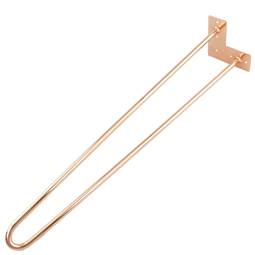 Table legs for desks cabinets furniture made of steel 2 rods 66 cm copper 4-pack