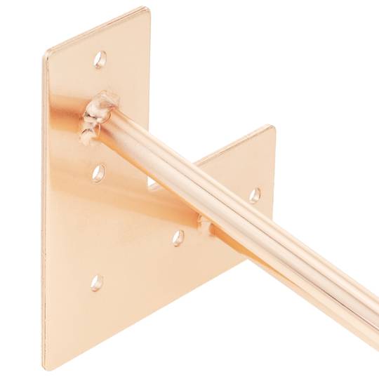 Pieds de table pour meubles et bureau en acier 2 tiges 66 cm cuivre 4-pack