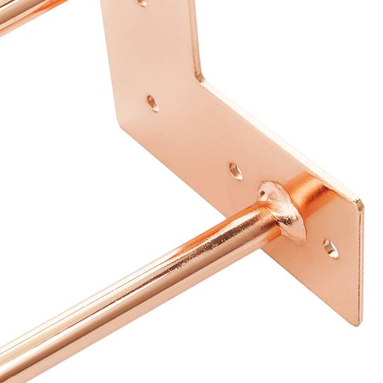 Pieds de table pour meubles et bureau en acier 2 tiges 66 cm cuivre 4-pack