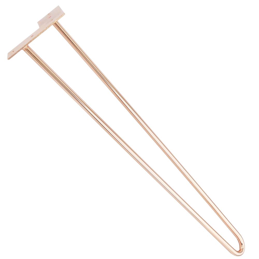 Table legs for desks cabinets furniture made of steel 2 rods 66 cm copper 4-pack