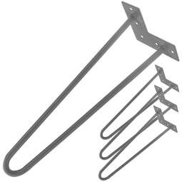 Pieds de table pour meubles et bureau en acier 2 tiges 71 cm 4-pack