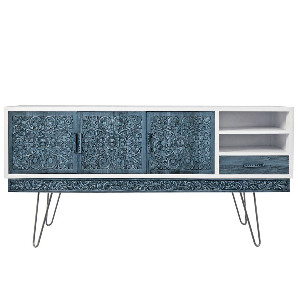 Tafel en meubelpoten Stalen poten 2 stangen 71 cm wit 4-pack