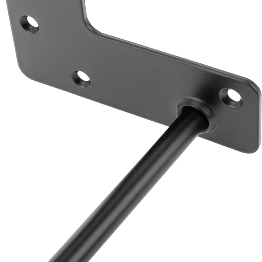 Table legs for desks cabinets furniture made of steel 2 rods 71 cm black 4-pack