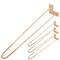 Gambe Piedini da tavolo per mobili e scrivania in acciaio 2 bacchette 71 cm rame 4-pack