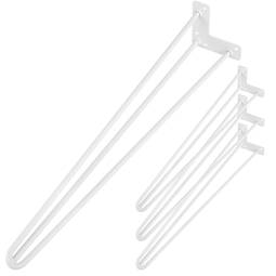 Table legs for desks cabinets furniture made of steel 3 rods 71 cm white 4-pack
