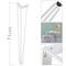 Gambe Piedini da tavolo per mobili e scrivania in acciaio 3 bacchette 71 cm bianco 4-pack