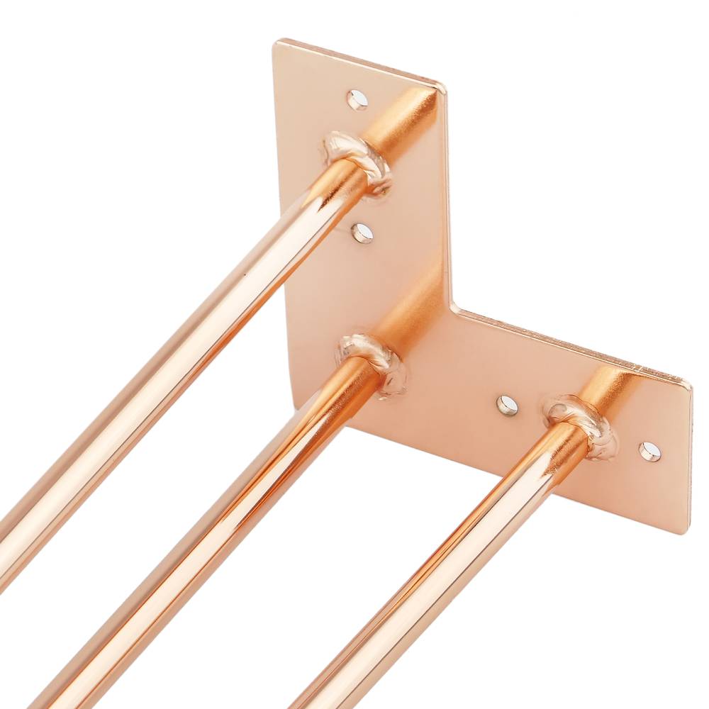 Tafel- en meubelpoten Stalen poten 3 stangen 71 cm koper 4-pack