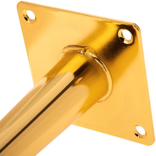 Packung mit 4 geraden Möbelbeinen mit konischer Form und Anti-Rutsch-Schutz 15cm goldfarben