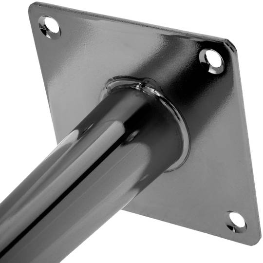 Confezione da 4 gambe per mobili con forma conica e protezione antiscivolo da 15 cm colore nero metallizzato