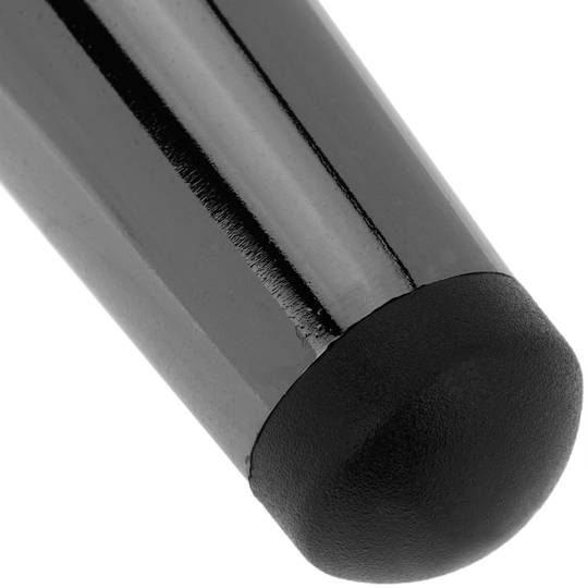 Pacote de 4 pés de móveis rectos com forma cónica e protecção antiderrapante, 20cm, cor preta metálica.