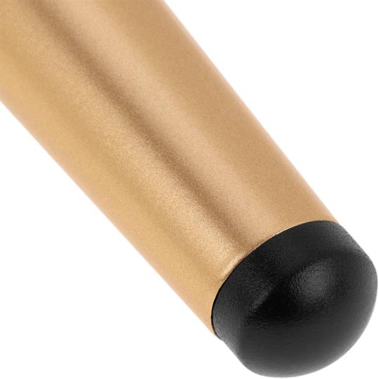 Lot de 4 pieds de meubles droits de forme conique avec protection antidérapante 20cm couleur noir et or