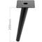 Pack of 4 furniture legs with conical shape and anti-slip protection 20cm black colour