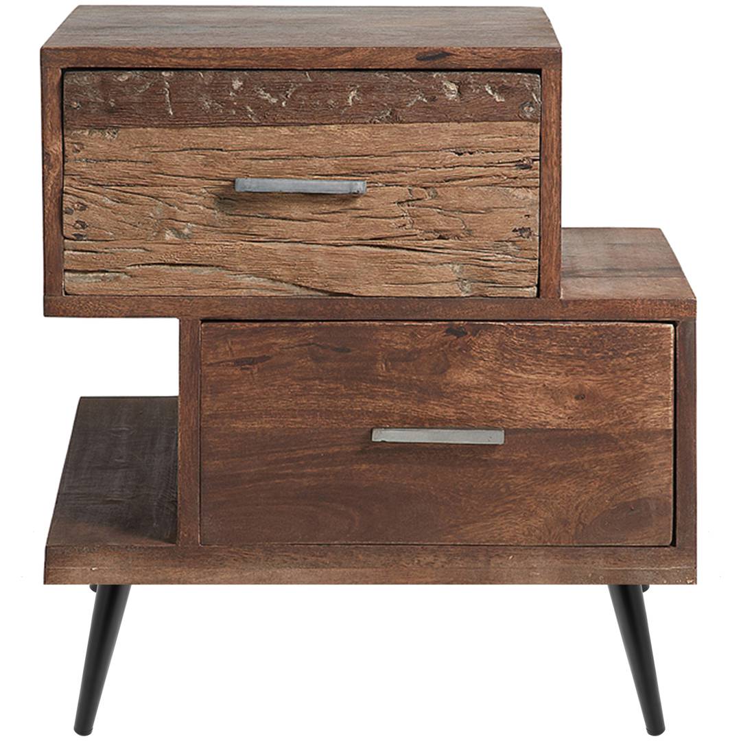 Pack of 4 furniture legs with conical shape and anti-slip protection 20cm black colour