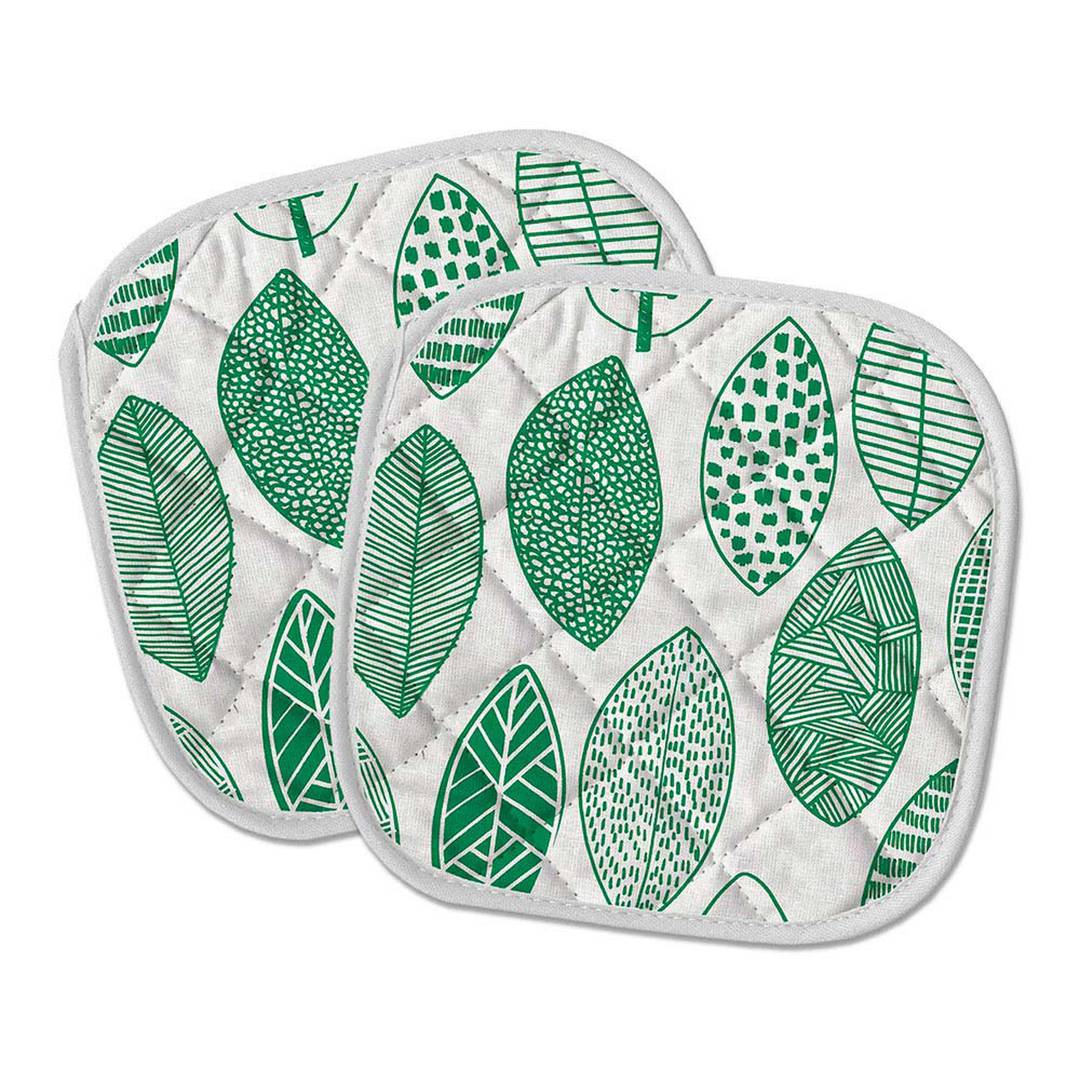 Pack of 2 Inofix 20x20cm cotton-padded kitchen potholders