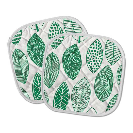 Pack of 2 Inofix 20x20cm cotton-padded kitchen potholders