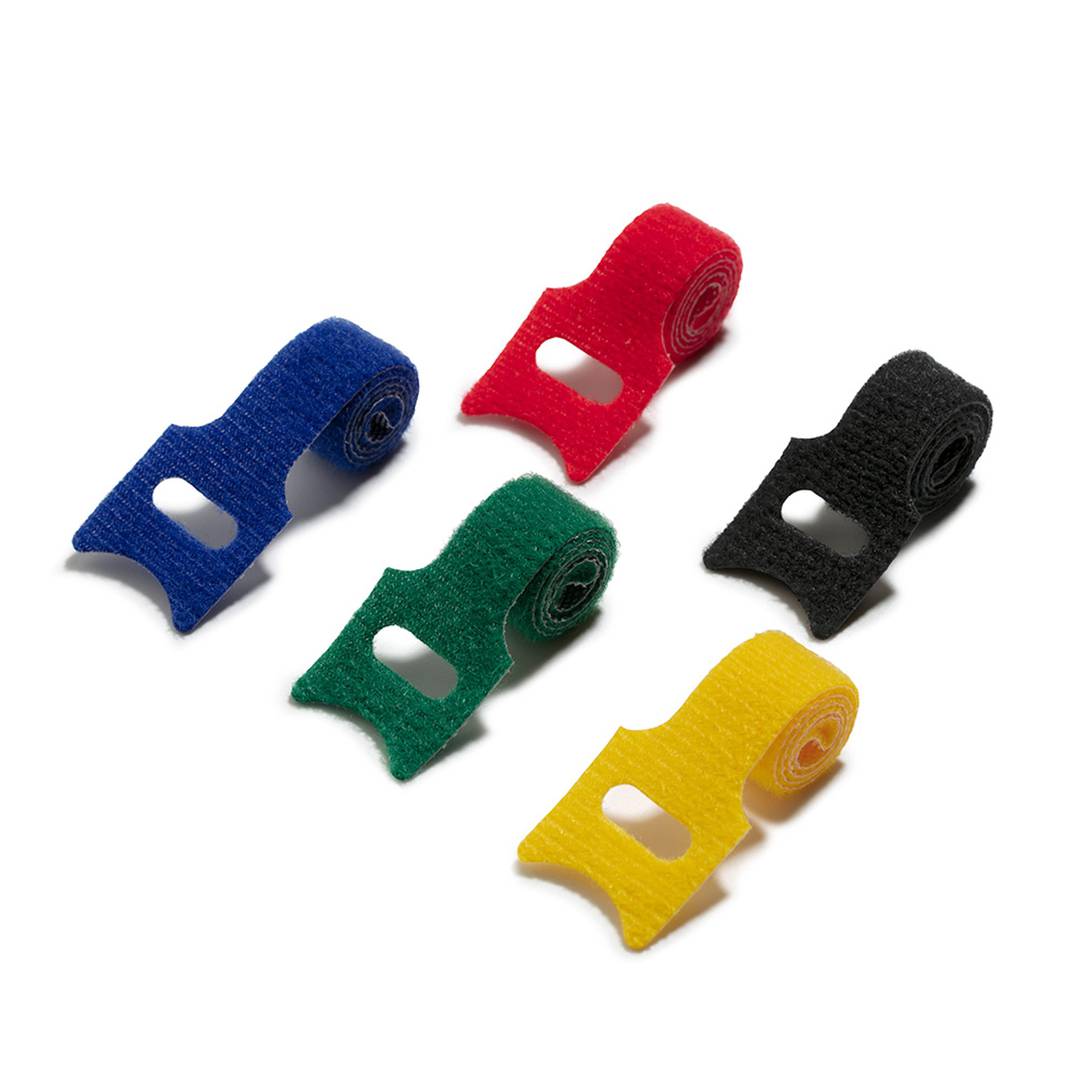 Attaches textiles souples pour grouper des câbles de 20cm de couleurs assorties Inofix