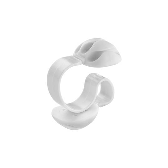 Clip triple blanc Inofix pour la fixation des câbles