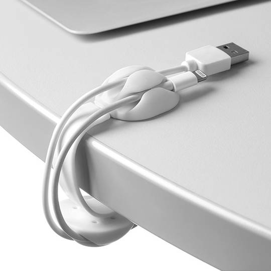 Clip triple blanc Inofix pour la fixation des câbles