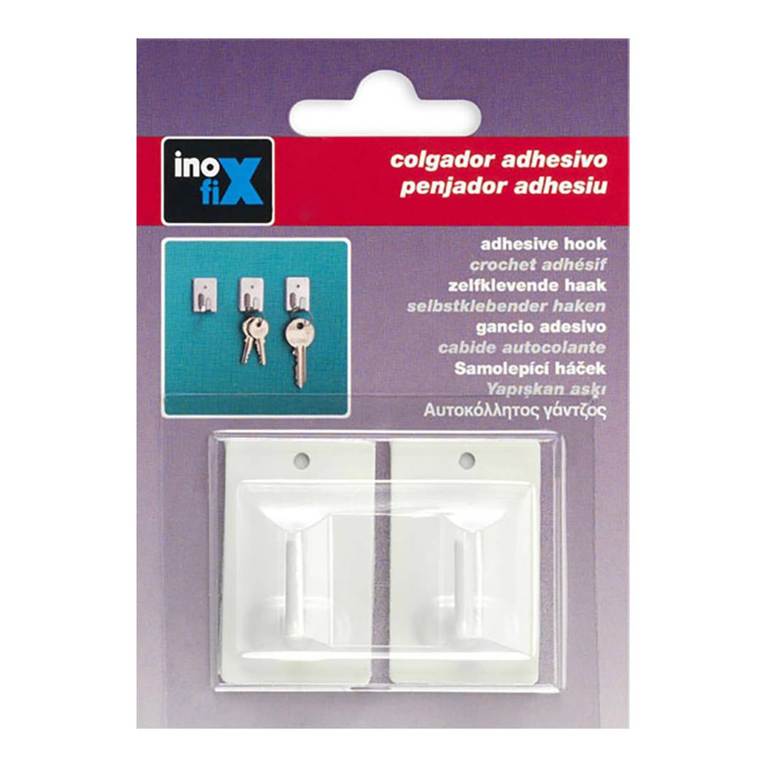 Pack de 2 unitats penjador adhesiu multiús d'acer inoxidable Inofix