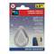 Inofix drop-shaped waterproof single adhesive hook with chrome finish