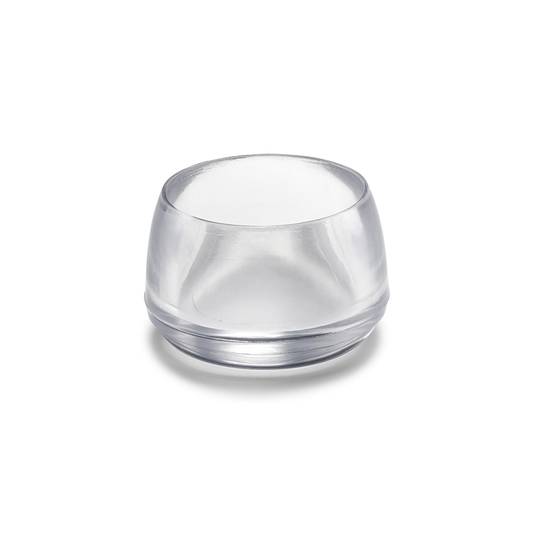 Packung mit 8 Stück 18 mm transparenter Rundhülse für Inofix-Stuhl- und Tischbeine