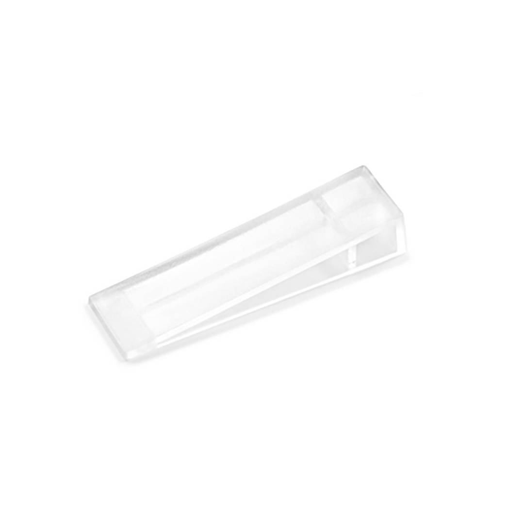 Pack de 3 unitats falca de plàstic transparent per anivellar mobles i retenció de portes Inofix