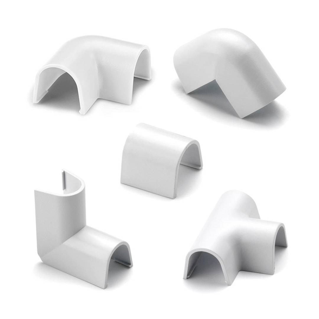 Pack of 10 units assorted links for white flexible cable organizer 5.5x5 mm Inofix