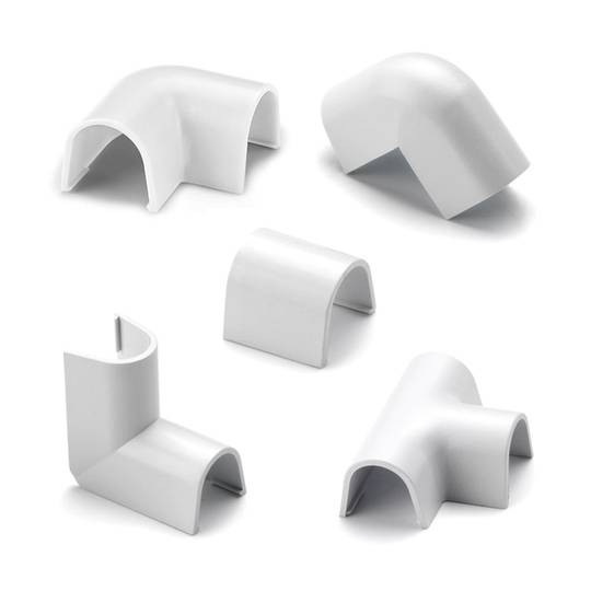 Pack of 10 units assorted links for white flexible cable organizer 5.5x5 mm Inofix