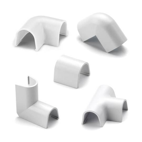 Pack of 10 units assorted links for white flexible cable organizer 10.5x10 mm Inofix