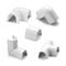 Pack of 10 units assorted links for white flexible cable organizer 10.5x10 mm Inofix