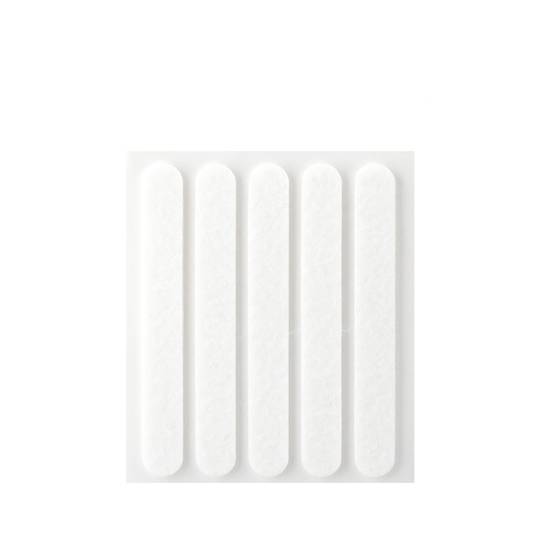 Lot de 5 feutres adhésifs synthétiques rectangulaires blancs 95x12 mm Inofix