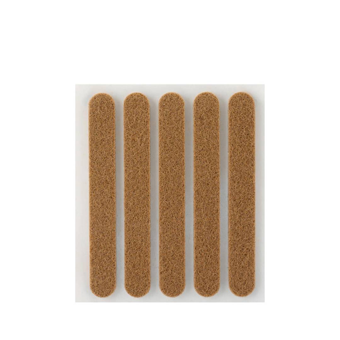 Pack of 5 units brown rectangular synthetic adhesive felt 95x12 mm Inofix