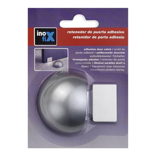 Inofix Chrome Mat Arrêt de Porte Adhésif Magnétique