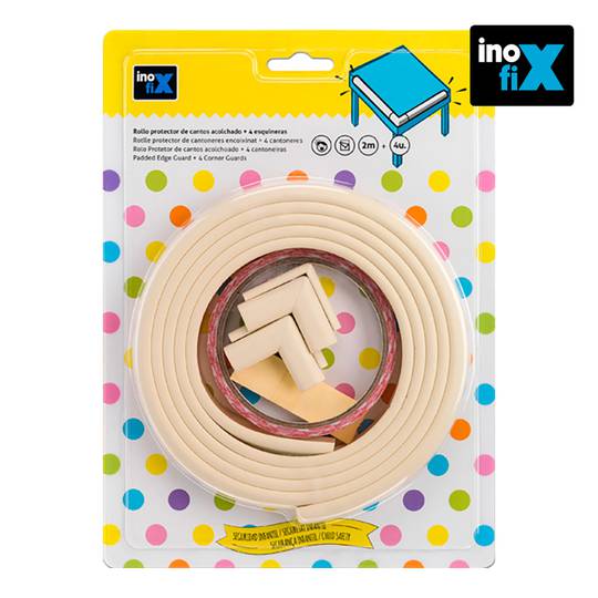 Rotlle protector de cantells de 2 metres i 4 cantoneres blanques Inofix