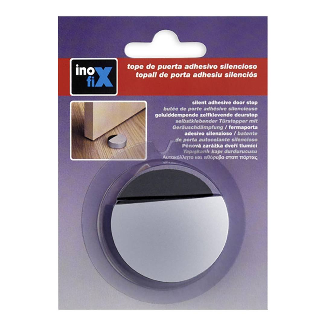 Inofix Matte Chrome Silent Adhesive Retainer Door Stop