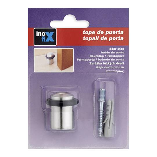 Batente de porta alto com retentor cilíndrico com O-ring em aço inox Inofix