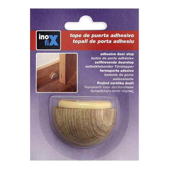Inofix Oak Wood Adhesive Retainer Door Stop