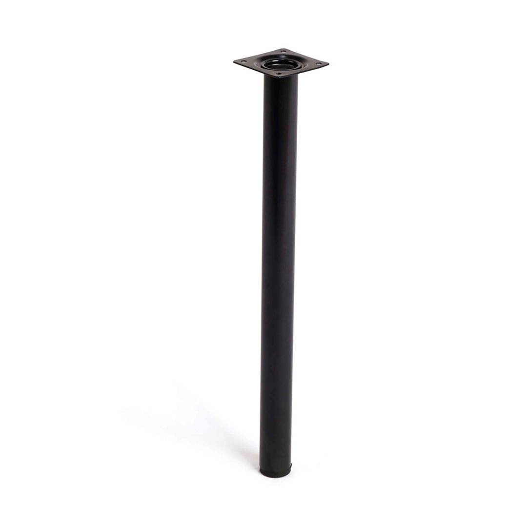 Pied rond pour table et meuble. Pied en acier noir de 40 cm
