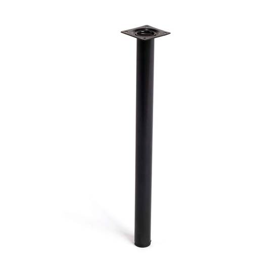 Pied rond pour table et meuble. Pied en acier noir de 40 cm