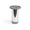 Round foot for table and furniture. 10cm shiny aluminum leg
