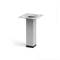 Pied carré pour table et meuble. Pied en acier chromé mat de 10 cm
